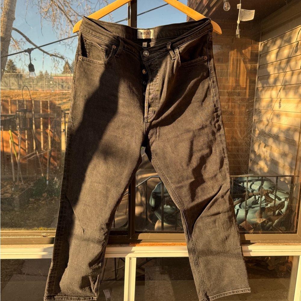 Agolde Riley Black Denim Jeans